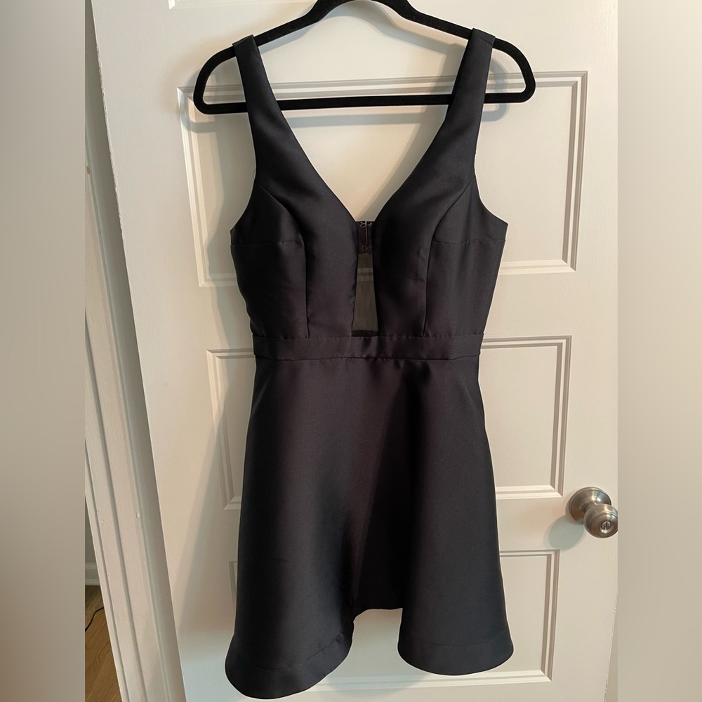 Black A-line dress